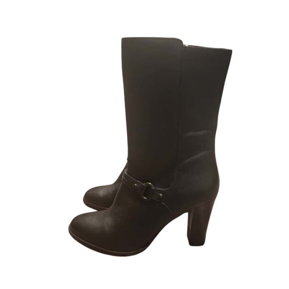 Banana Republic Lucia Leather Brown Calf Boots Women's Size 8.5 Side Zipper - Picture 4 of 9